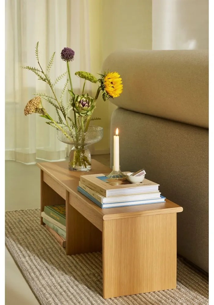 Tavolo TV in rovere naturale 99x30 cm Doppio - Hübsch