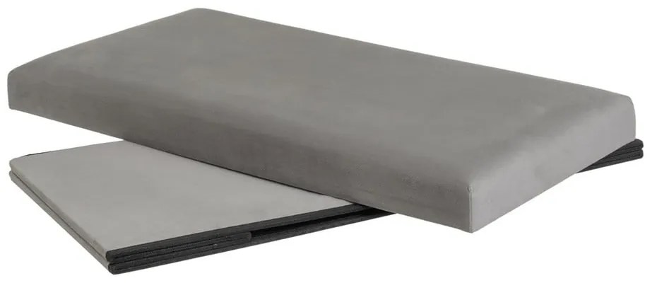 Poggiapiedi in velluto grigio chiaro Estela - Casa Selección