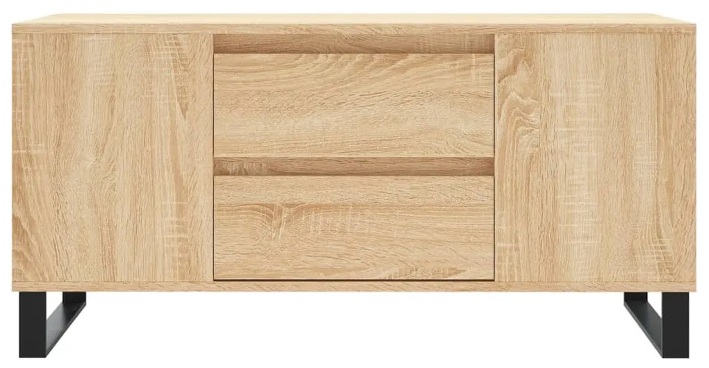 Tavolino salotto rovere sonoma 102x44,5x50 cm legno multistrato