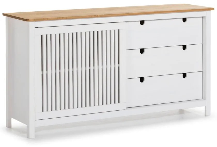 Cassettiera in legno bianco Bruna - Marckeric