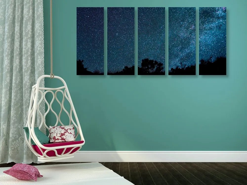 Quadri 5 pezzi – Via Lattea tra le stelle