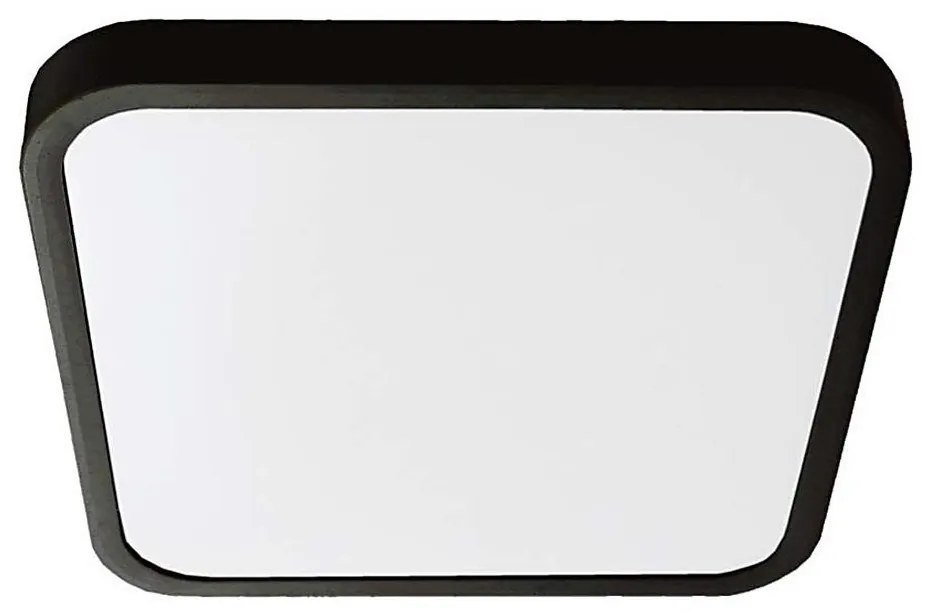Plafoniera LED bagno 18W 230V IP44 4000K 25x25 cm nero