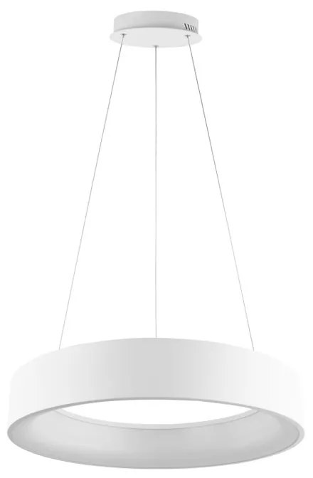 Lampadario LED moderno Noah bianco Ø60cm, luce con 3 temperature di colore 8000 lumen, LUCE AMBIENTE DESIGN
