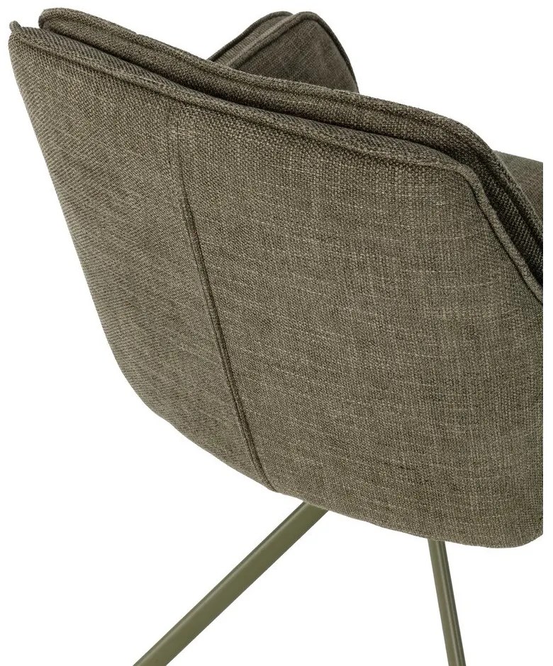 Set di sedie da pranzo verde in imbottito 2 pz Keiko – Marckeric