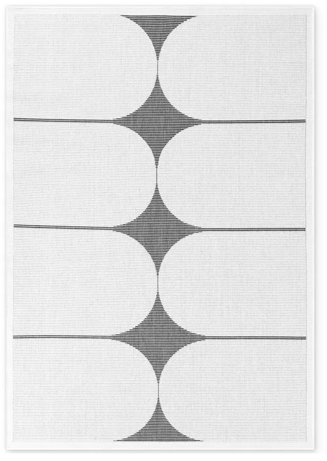 Tappeto da interno/esterno bianco e nero 200x290 cm Duet Bowen – NORTHRUGS