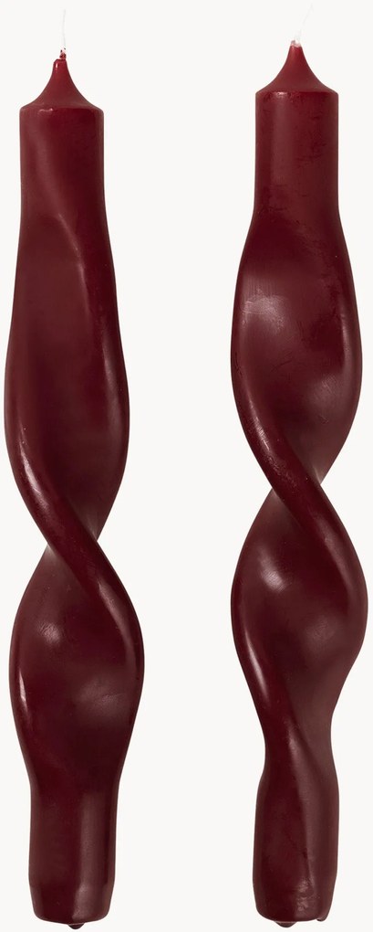Set di 2 candele a bastoncino fatte a mano Twist