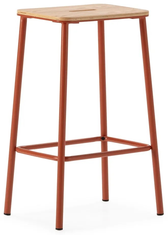 Set di sedie da bar color mattone 2 pz (altezza della seduta 65 cm) Abba – Marckeric