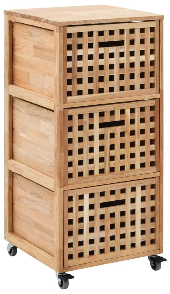 Mobiletto Da Bagno 41x41x91 Cm İn Legno Massello Di Noce /