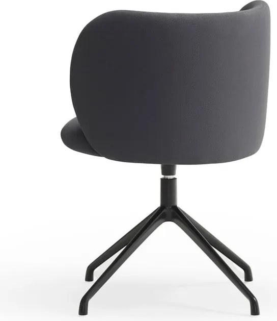 Sedia da pranzo grigio scuro in imbottito Mogi – Teulat