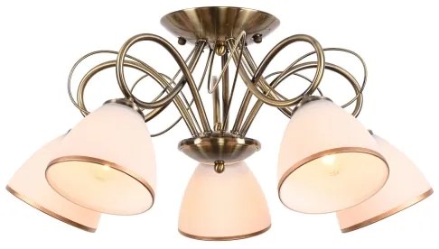 Brilagi - Lampadario a plafone FRED 5xE27/60W/230V Ø 59 cm finitura bronzata