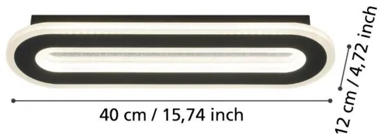 Eglo 901242 - Applique a LED MACCHIONI LED/12W/230V 4000K nero