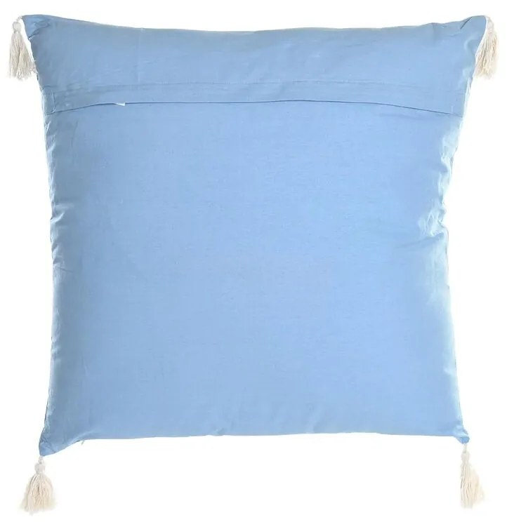 Cuscino DKD Home Decor Azzurro Poliestere Cotone Bianco (60 x 20 x 60 cm)