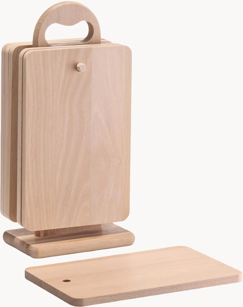 Set di 7 taglieri in legno di faggio Coris