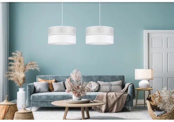 Lampadario su filo LIMA 1xE27/60W/230V bianco