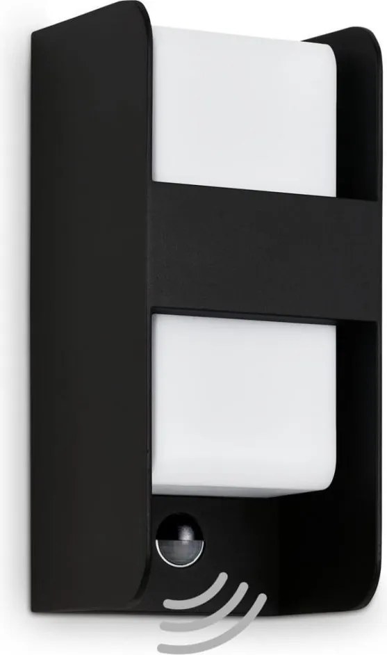 Telefunken 321105TF-Applique da esterno con sensore 1xE27/12W/230V IP44 nero