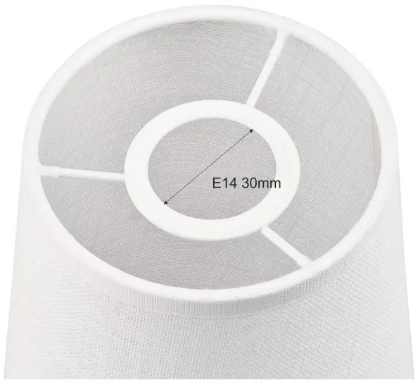 Paralume di ricambio ANTONIO E14 150x120 mm bianco