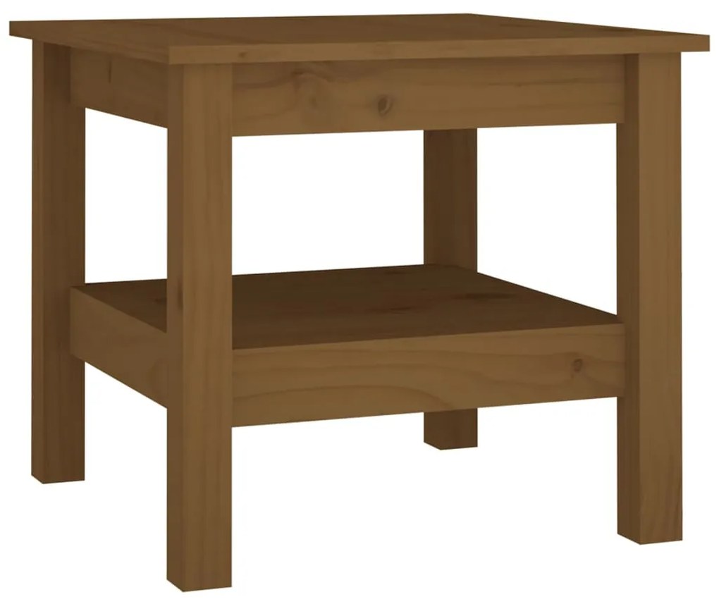 Tavolino da salotto miele 45x45x40 cm legno massello di pino
