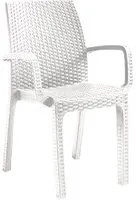 sedia in polipropilene 'verona armchair' bianco 6138500nlm