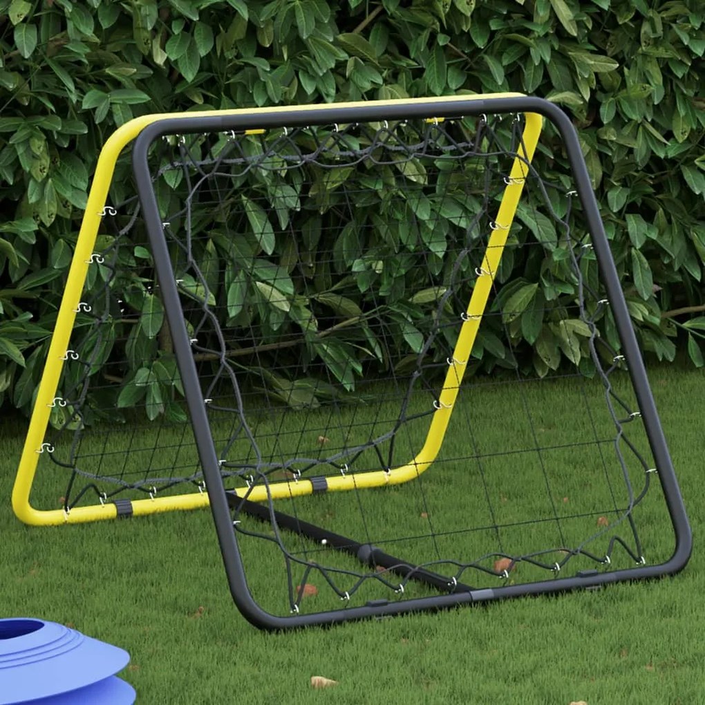 Rimbalzatore Calcio Doppio Lato Regolabile Giallo Nero Acciaio /