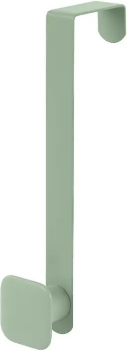 Gancio bagno singolo in acciaio e plastica verde quadrato Fiore