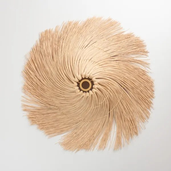 Brilagi - Plafoniera LED da soffitto CERIA BOHO 1xE27/40W/230V Ø 70 cm rattan/rovere