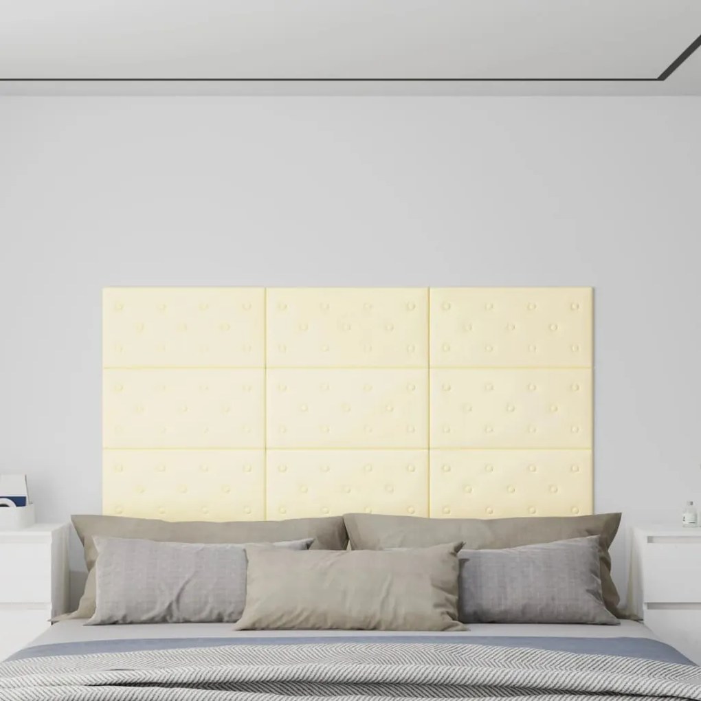 Pannelli Murali 12 Pz Crema 60x30 Cm Similpelle 2,16 M² /