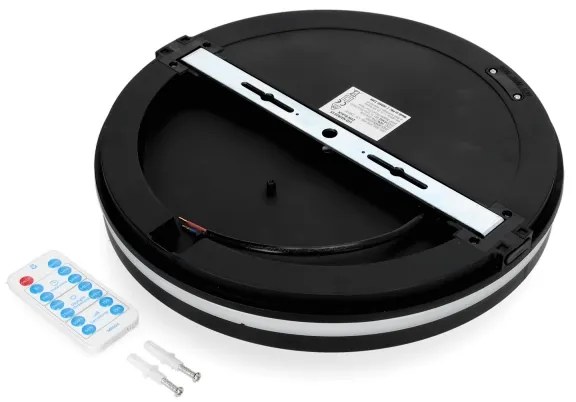 Plafoniera LED bagno con sensore LED/24W/230V pr. 30 cm nera + telecomando