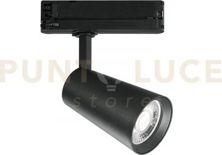 Faro binario led kone nero in alluminio 24w 2365lm 4000k 22,4x13x8 cm.