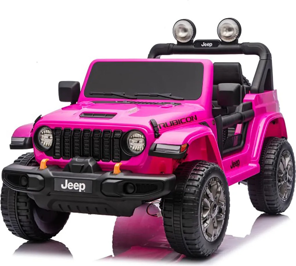 Macchina Elettrica per Bambini Jeep Wrangler Rubicon 12V con Telecomando Rosa...