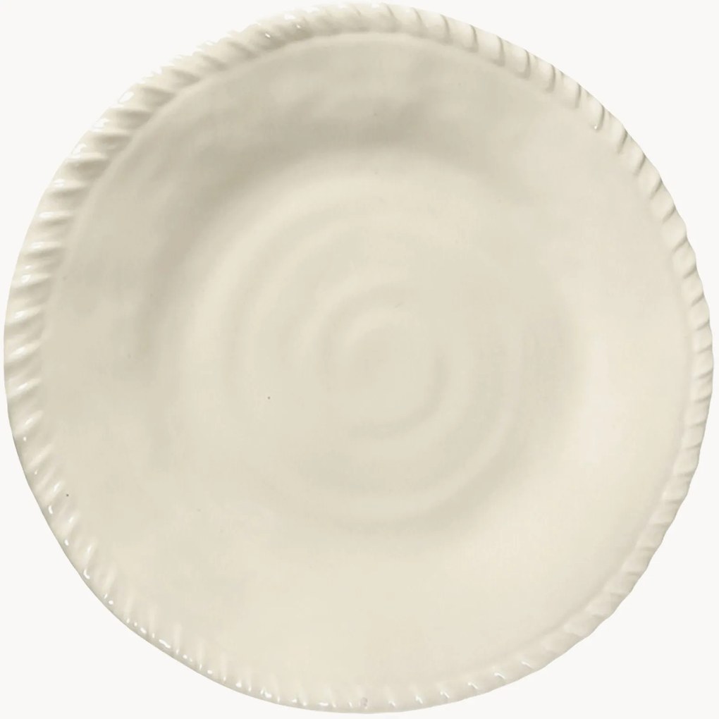 Set di 6 piatti da dessert con bordo a cordoncino Shell