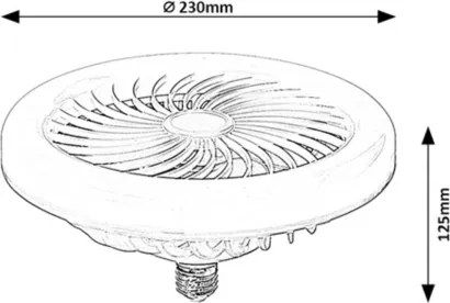 Rabalux 79231 - Lampadina LED con ventola SMD E27/16W/230V