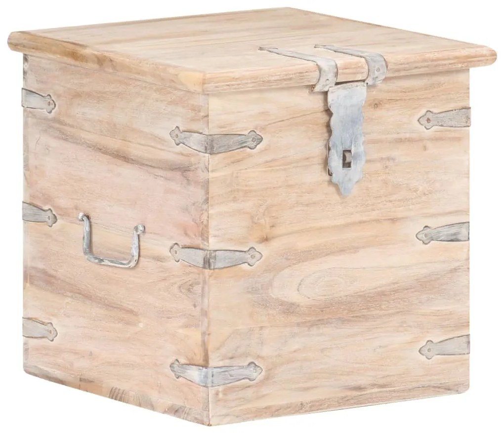 Baule 40x40x40 Cm İn Legno Massello Di Acacia /