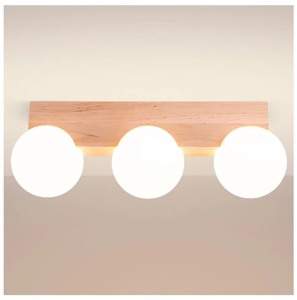 Sollux SL.1684 - Plafoniera BULBO 3xG9/8W/230V faggio/bianco