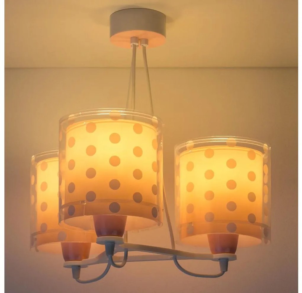 Dalber 41007S - Lampadario per bambini DOTS 3xE27/60W/230V
