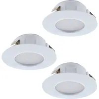 Faretto Ad Incasso Contemporaneo Pineda Policarbonato Bianco 3 Luci Led 4,9W