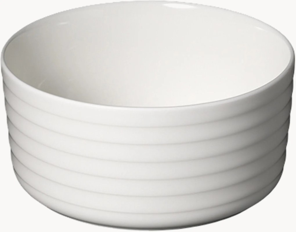 Set di 6 ciotole piccole in Fine Bone China Relief