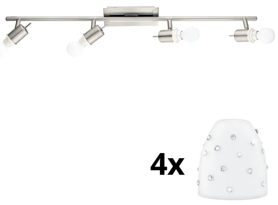 Eglo - Faretto LED MY CHOICE 4xE14/4W/230V cromo/bianco