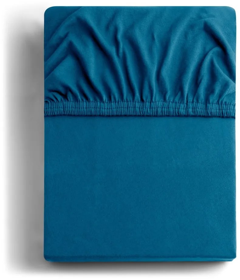 Lenzuolo con angoli color petrolio in jersey 180x200 cm Amber – Restilo