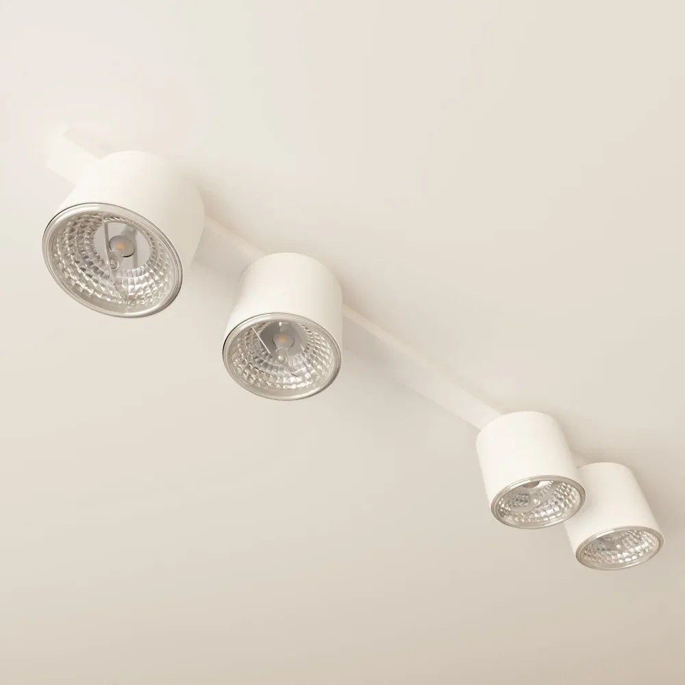 Lampadario da Soffitto in Acciaio AR111 NANO 4 Nero/Bianco 4xAR111 Colore del corpo Bianco
