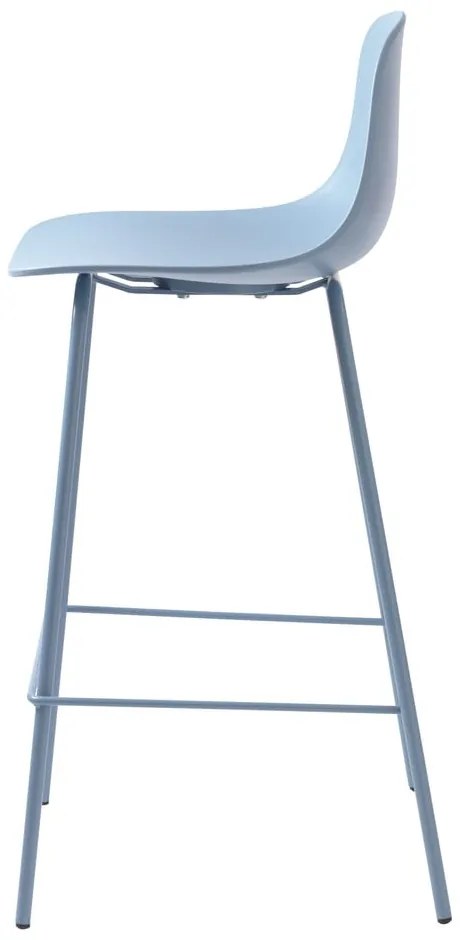 Sgabello da bar azzurro in plastica (altezza della seduta 67,5 cm) Whitby – Unique Furniture