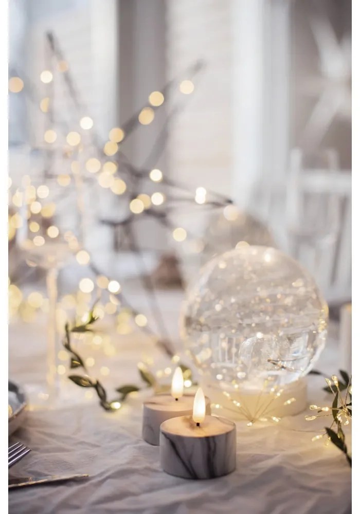 Candele LED in set da 2 (altezza 6 cm) Flamme Marble - Star Trading