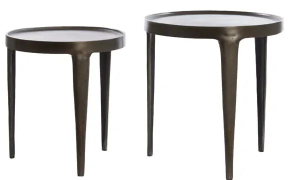 Tavolo rotondo in metallo ø 43 cm Tobias - Light &amp; Living