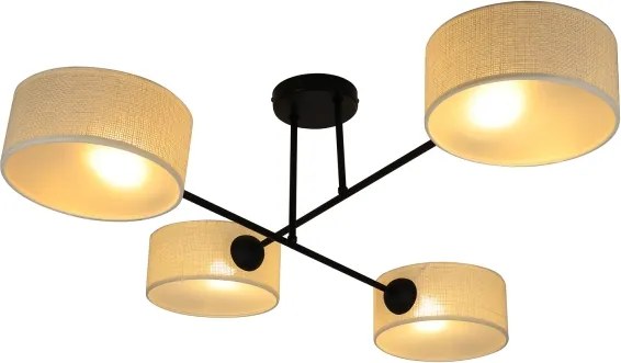 Brilagi - Lampadario a plafone VIRGO 4xE14/40W/230V crema/nero