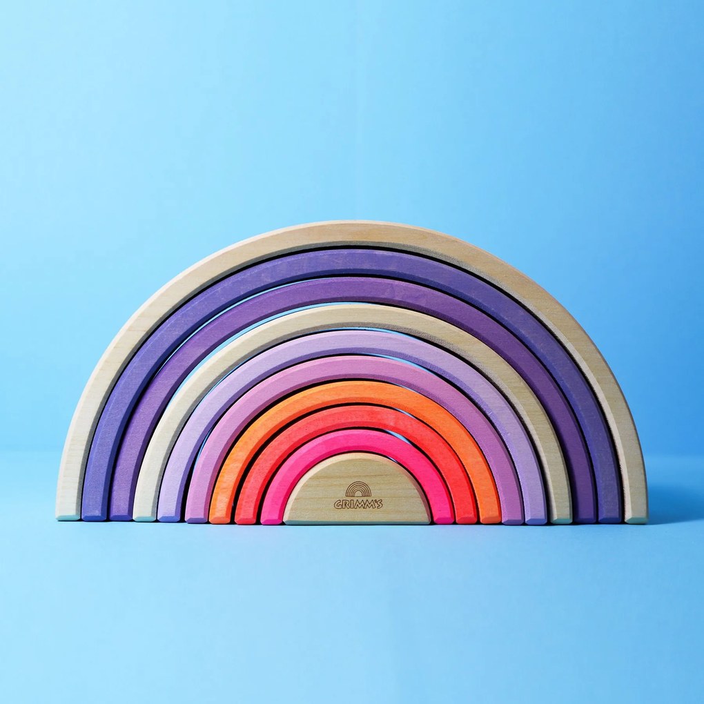 Grimm's - Arcobaleno - puzzle in legno - rosa neon