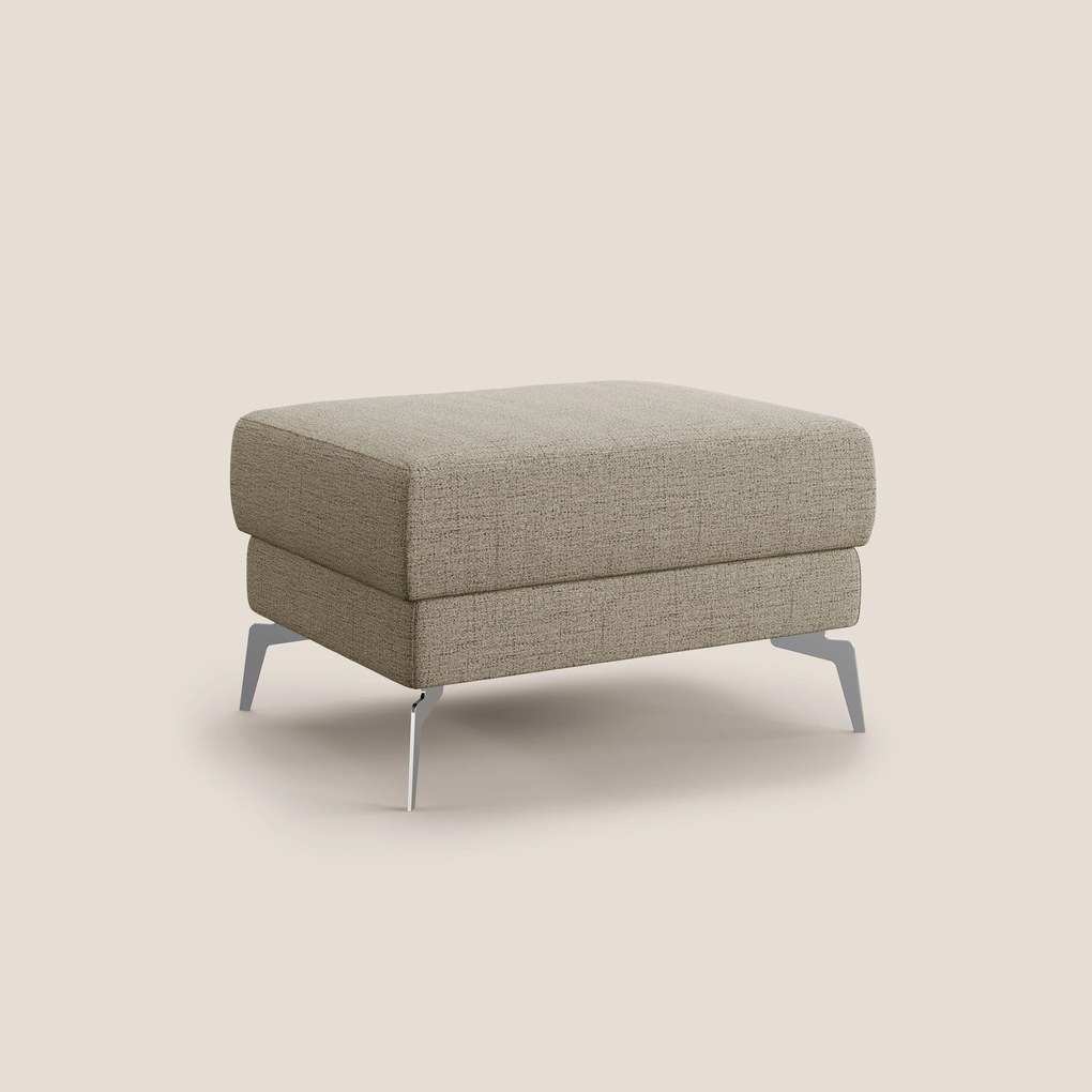 Star Pouf con piedini alti in tessuto impermeabile fiammato T03 marrone