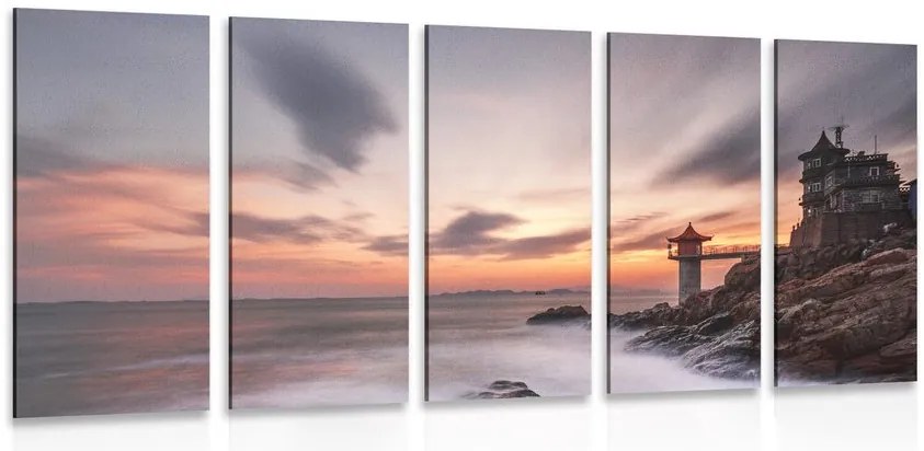 Quadri 5 pezzi – Paesaggio splendido al mare