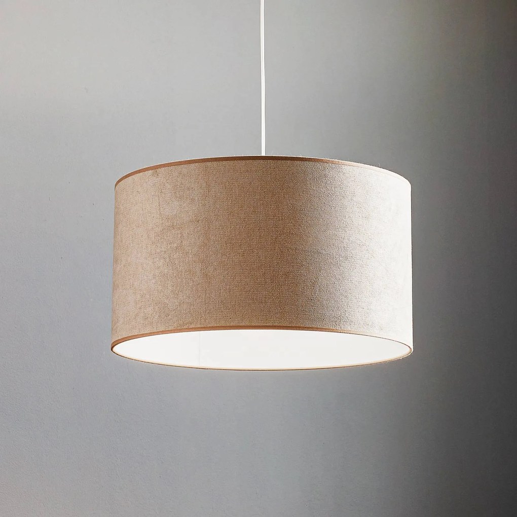 Duolla Lampada a sospensione Bristol, motivo intrecciato, beige