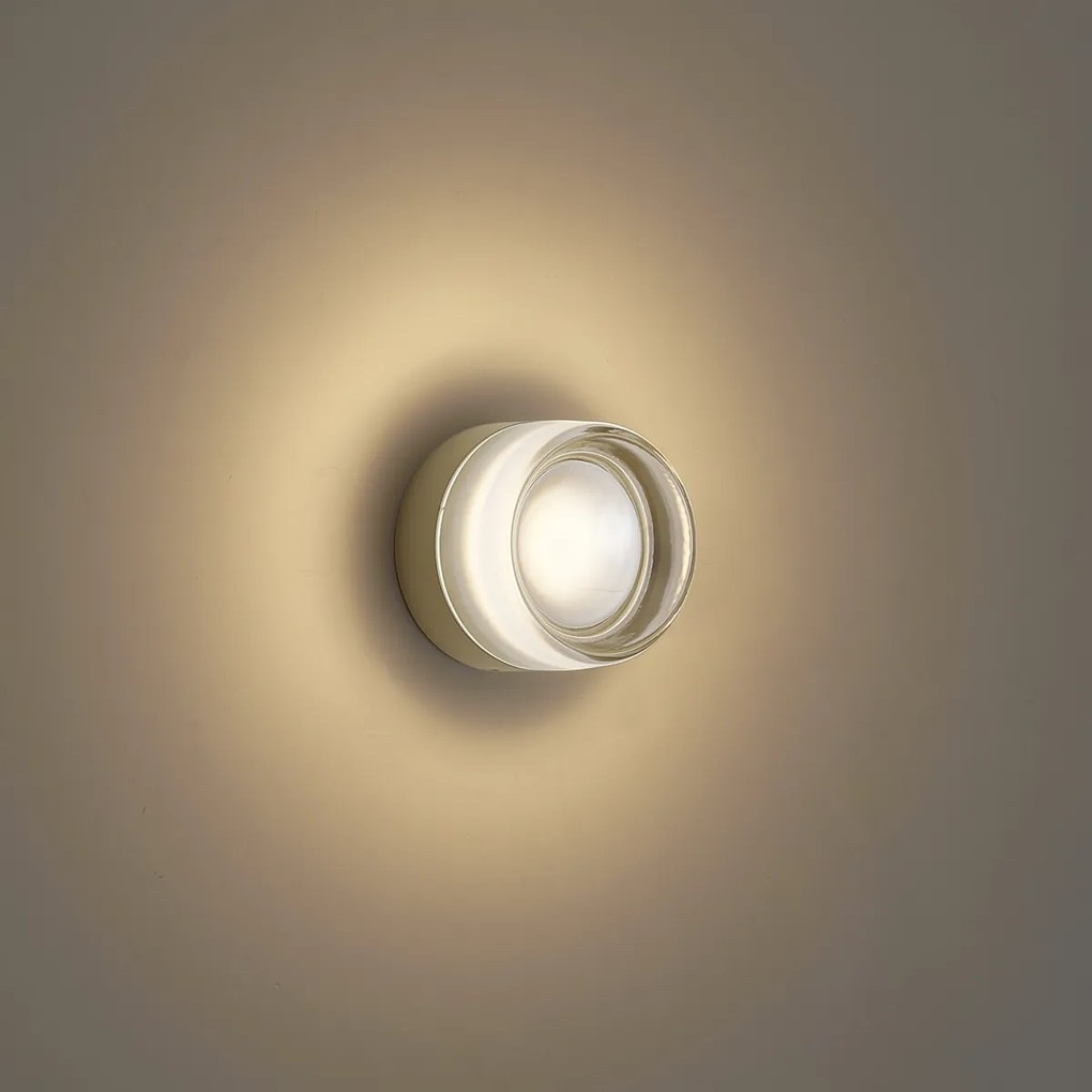 Lampada da parete di design beige con vetro opale IP44 - Michele