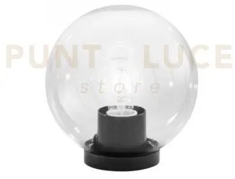 Lumetto polly sfera trasparente montatura nera 1 luce attacco e27 i...