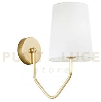 Applique a parete sally oro 1 luce attacco e14 28x31,5x10cm in meta...